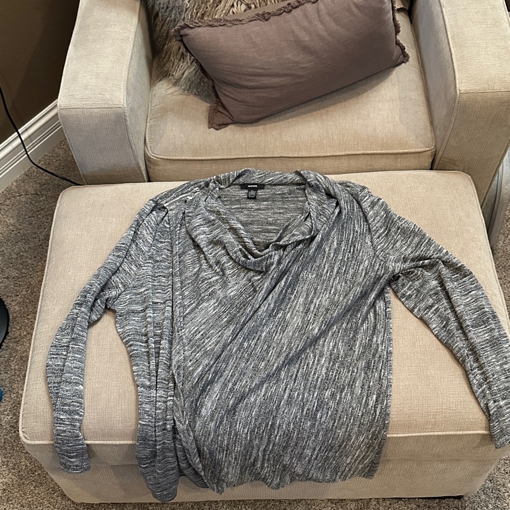 Alfani 2X Gray Cowl Neck Sweater